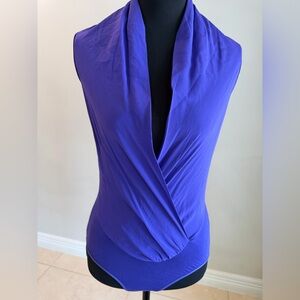 bebe Bold Purple Sleeveless Bodysuit